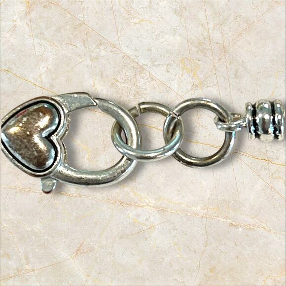 Silver-tone Christmas Charm Bracelet Holiday European Style Slider Glass Beads - Picture 11 of 11